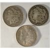 Image 1 : ( 3 ) THREE NICE CIRCULATED MORGAN SILVER DOLLARS