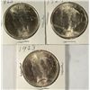 Image 1 : ( 3 ) NICE  BU PEACE SILVER DOLLARS