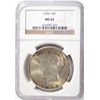 Image 1 : 1934 PEACE DOLLAR NGC MS62 NICE!