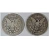 Image 2 : 2 MORGAN DOLLARS 1892-O, & 1896-S BOTH VG