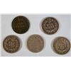 Image 2 : INDIAN ONE CENT: 1859 G, 1860 F, 1862 VG, 1863 F, 1880 XF DARK