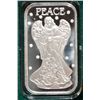Image 1 : "ANGEL" ON A BEAUTIFUL 1 Oz. .999 SILVER ART BAR ART