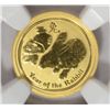 Image 2 : 2011P Australia year of rabbit 1/20th oz Gold  NGC69    est $115-$120