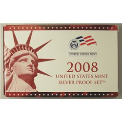 2008 UNITED STATES 14 PIECE SILVER PROOF SET IN NICE ORIGINAL PACKAGING