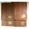 Image 1 : 1971 THRU 1974 PROOF EISENHOWER DOLLARS ( ORIGINAL BROWN MINT BOXES