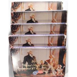 ( 3 ) 2007 AND ( 2 ) 2008 U,S, PRESIDENTIAL PROOF SETS IN ORIGINAL PACKAGING