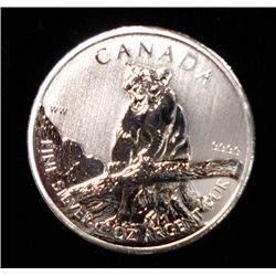 2012 CANADIAN $5.00 COUGAR, ONE OUNCE SILVER