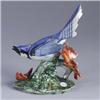Image 1 : STANGL Blue Jay with leaf (#3716). Marked. 10 1/4" Est.  500 - 750