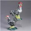 Image 1 : STANGL gray Rooster (#3445) and Hen (#3446). Marked. Tallest: 9" Est.  300 - 400