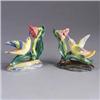 Image 1 : Two STANGL Rivoli Hummingbirds (#3627) with pink flower. Marked. 6" each. Est.  200 - 300