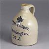 Image 1 : FULPER stoneware jug with slip inscription in blue, "Come Boys, Take A Drink With Me/ G.W.Fulper, Fl