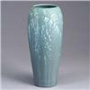 Image 1 : Tall ROOKWOOD Production vase, 1948, covered in a fine Robin's egg blue glaze, and embossed with Wis