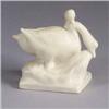 Image 1 : ROOKWOOD ivory paperweight, 1929, with geese. Flame mark/XXIX/1855. 4 1/2" x 5" Est.  200 - 300