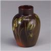 Image 1 : ROOKWOOD Standard Glaze vase by Edith Felton, 1899, painted with crocuses. Flame mark/162D/artist's