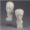Image 1 : Pair of LENOX bookends with the bust of a man and woman. Green ink stamp. 9" x 3 1/4" each Est.  250