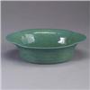 Image 1 : COWAN flaring bowl in speckled turquoise and yellow mottled glaze. Minute nick to base. Two stamped