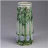 Image 1 : Fine ROSEVILLE Vista tapering vase. Long tight line from rim. 15" x 6" Est.  700 - 1,000