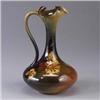 Image 1 : ROOKWOOD Standard Glaze ewer by Harriet Strafer, 1893, with pansies. Tight line. Flame mark/611CW/H.