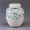 Image 1 : CHARLOTTE RHEAD for Bursley Ware ginger jar decorated with blue stylized flowers and leaves on a spe
