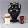 Image 1 : Three HAMPSHIRE pieces; a tankard (1" bruise to rim and spider line to base), a small brown pitcher