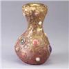 Image 1 : AMPHORA gourd-shaped vase in gold inset with jewels. Some losses to enamel. Stamped mark. 9" x 4" Es