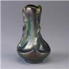 Image 1 : Austrian Art Nouveau vase, possibly Teplitz, covered in an exceptional lustred crystalline bronze gl