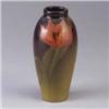 Image 1 : ROOKWOOD Standard classically-shaped vase by G. H. (student), 1904, decorated with an orange tulip o
