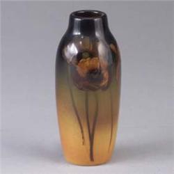 ROOKWOOD Standard glaze ovoid vase by Caroline Steinle, 1907, decorated with orange poppies on a sha