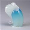 Image 1 : Blue and white glass elephant, attributed to SEGUSO. Etched Seguso Murano. Unmarked. 6" x 4" Est.  2