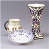 Image 1 : Three pieces; a ROYAL DOULTON Bayeux Tapesty pitcher (repair to rim), an ANNABERG corseted vase pain