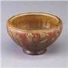 Image 1 : ROOKWOOD vessel by Janet Harris, 1914, with banded decoration. Tight line from rim and several lines