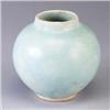 Image 1 : VOLKMAR spherical vase covered in a frothy sky blue glaze. Firing line to base. Etched mark/dated. 5