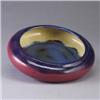 Image 1 : FULPER low bowl, the exterior covered in purple and magenta glazes, the interior in a yellow and Chi