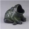 Image 1 : CHICAGO CRUCIBLE frog covered in a mottled green glaze. A few minor chips to feet. Incised "THE CHIC