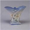 Image 1 : ROOKWOOD Vellum cabinet vase by K. Shirayamadani, 1946, with daylilies. Flame mark. 3" Est.  300 - 4