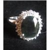 Image 1 : 14kt White Gold Ladies Sapphire & Diamond Ring