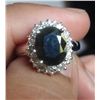 Image 3 : 14kt White Gold Ladies Sapphire & Diamond Ring
