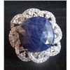 Image 1 : Lady's Platinum Plated Sapphire Ring