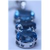Image 1 : 20.95 CTW BLUE TOPAZ PENDANT .925 STERLING SILVER