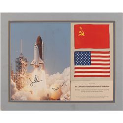 Shuttle Atlantis Flags