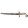 Image 1 : Unique European Double Barrel Percussion Dagger Pistol with Etched Blade