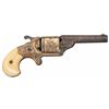 Image 1 : Exhibition Quality Moore's Patent Teat-Fire Revolver with Gold Finish, Ivory Grips and Unique Decora