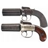 Image 1 : Collector's Lot of Two British Percussion Pepperboxes