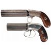 Image 1 : Collector's Lot of Two Engraved Percussion Pepperboxes
