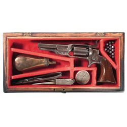 Colt Model 1855 Sidehammer Pocket Revolver with Case and Accessories