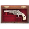 Image 1 : New York  Engraved Smith & Wesson Number One 3rd Issue Revolver with Case and Pearl Grips