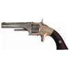 Image 2 : Silver Plated Smith & Wesson Model 1 First Issue 2nd Type Revolver with Scarce Bayonet Latch