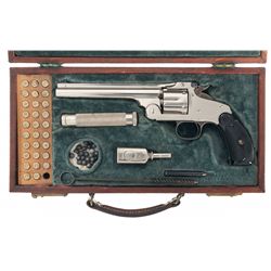 Impressive Cased Smith & Wesson New Model 3 Target Single Action Revolver in 32-20 with Case and Acc