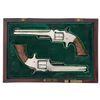 Image 1 : Cased Matching Pair of Two Belgium Brevets of The Smith & Wesson Number 2 Army Single Action Revolve