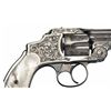 Image 2 : Engraved Smith & Wesson .38 Safety Hammerless Double Action Revolver with Pearl Grips and Holster
